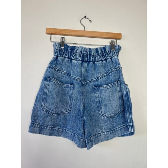 NEW Marant Etoile Titea Waist Elastic Denim Short Women's Blue Size: XS - Picture 5 of 8